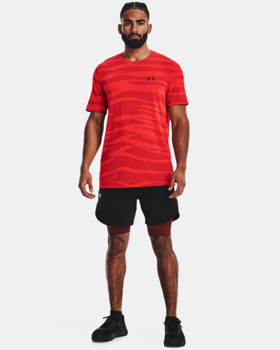 Men's UA RUSH™ HeatGear® 2.0 Long Shorts, Red, pdpMainDesktop image number 2